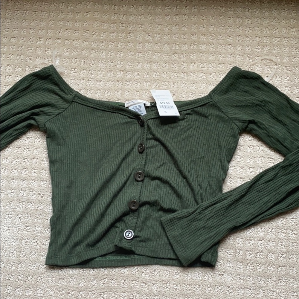 Green Cropped L/S